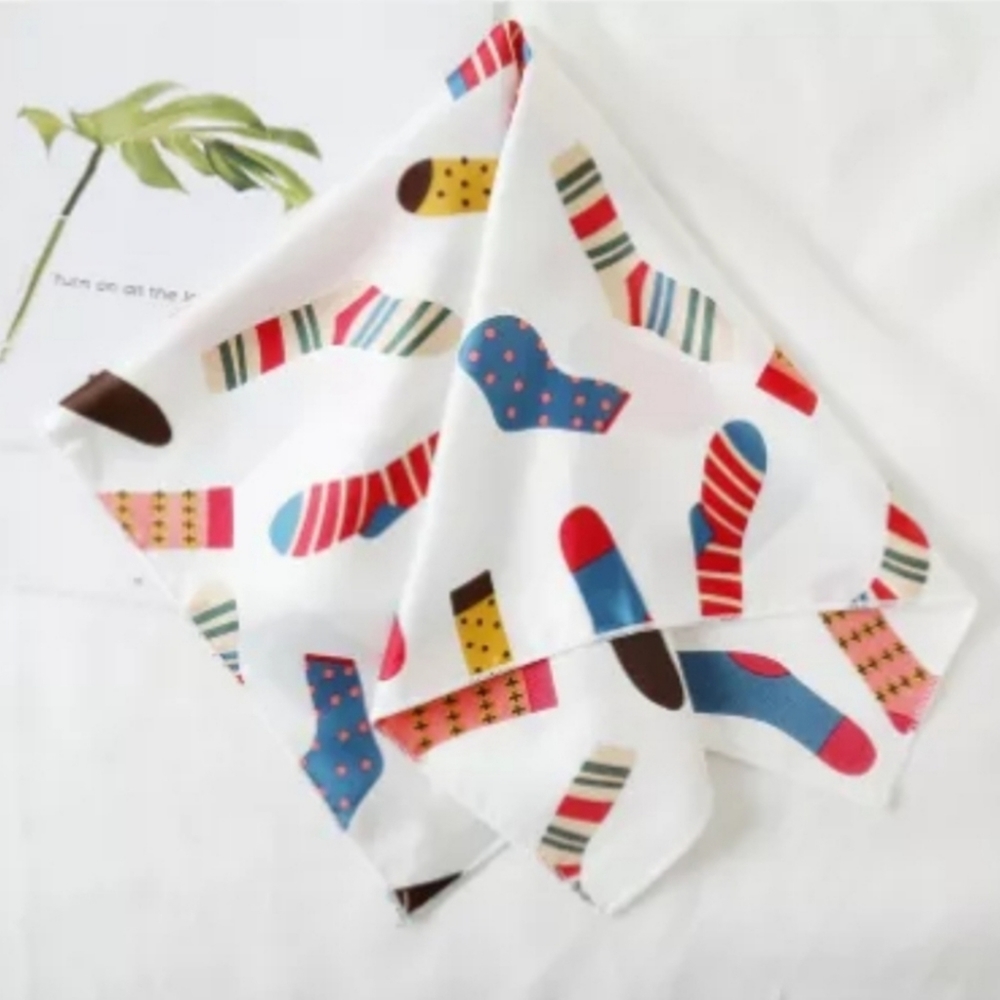 Soft Silky Fun Scarf For Head Hair Bag Neck